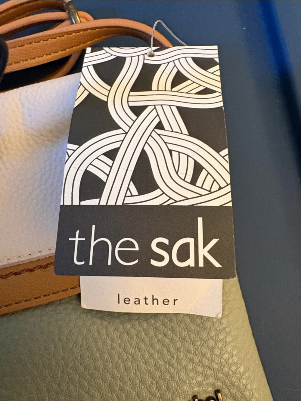 The Sak Two-Tone Sage Green, White & Tan Crossbody